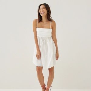 Faiza Cotton Babydoll Mini Dress NWT